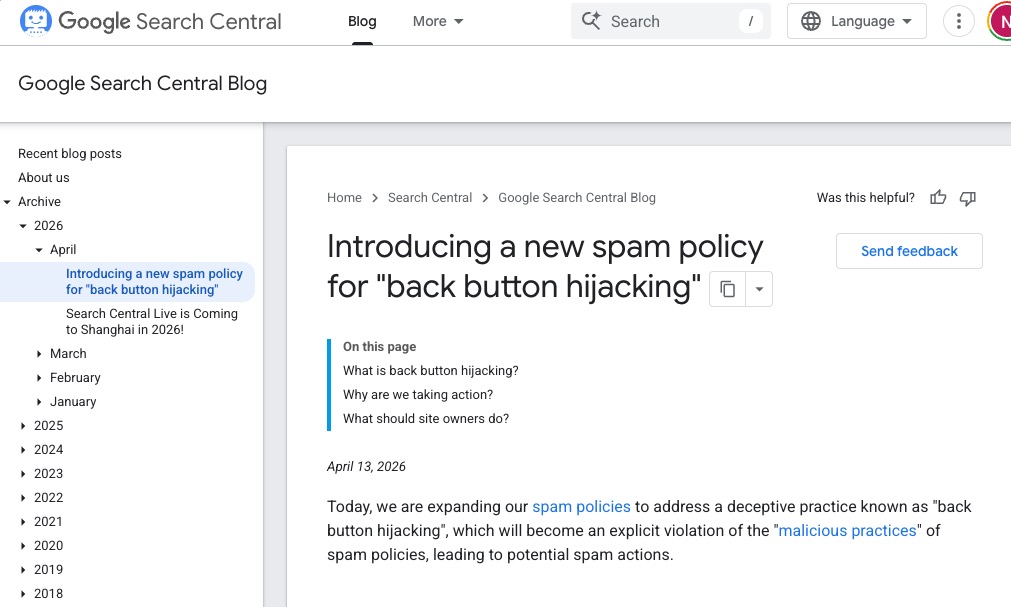 Bạn có đang là nạn nhân của chiêu trò "bắt cóc" nút Back? Google công bố án phạt nặng cho các web vi phạm - Ảnh 2.
