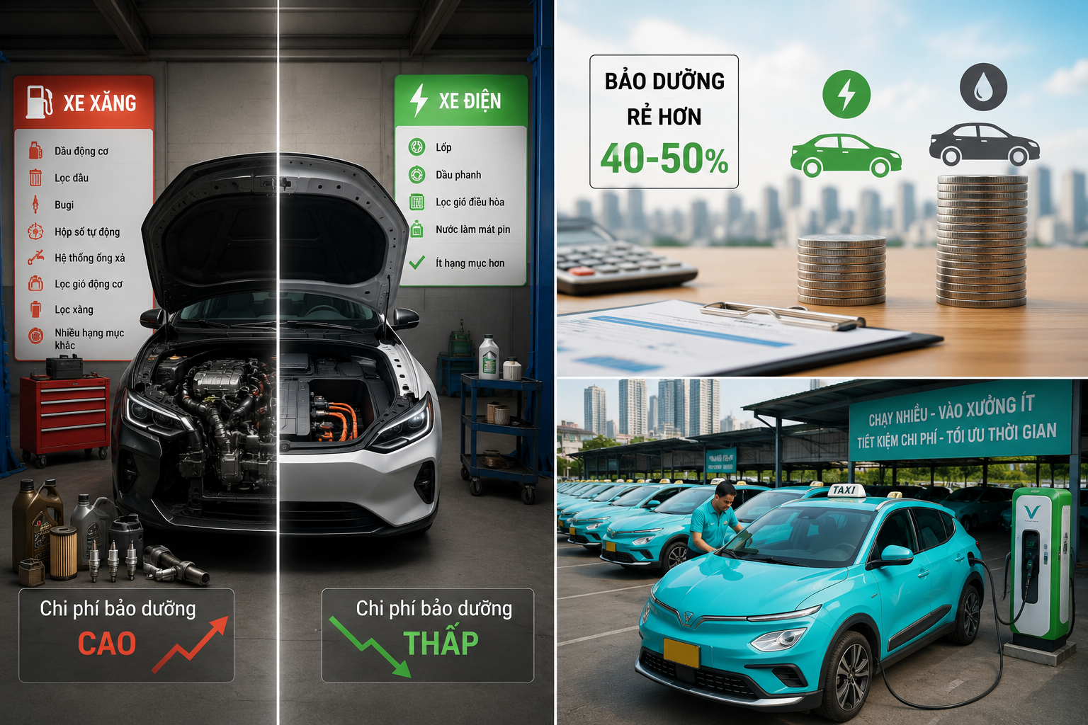 Vì sao bảo dưỡng xe điện tốn ít hơn một nửa so với xe xăng: đáp án từ Mỹ, châu Âu và một bãi đỗ xe taxi tại Hà Nội - Ảnh 1.